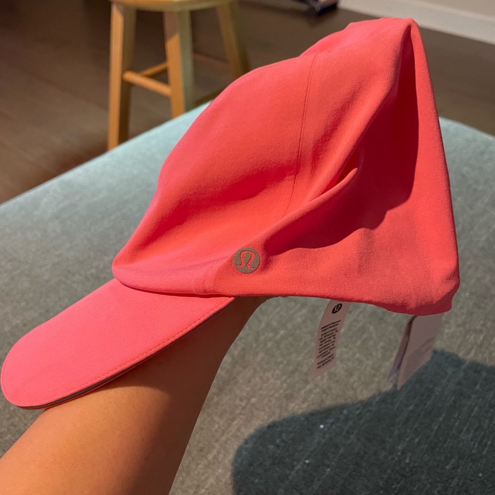 Lululemon Pink Fast and Free Running Hat